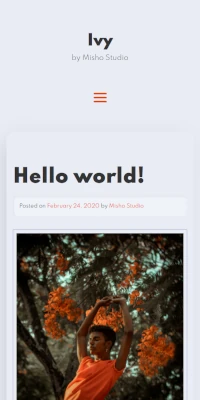 Ivy WordPress Theme on Mobile