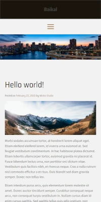 Baikal WordPress Theme on Mobile