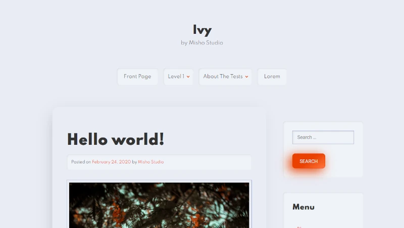 Ivy WordPress Theme on Desktop